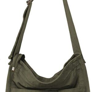 Canvas Tote Bag for Women, Large Crossbody Hobo Bag Casual Shoulder Bag Shopping